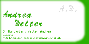 andrea welter business card